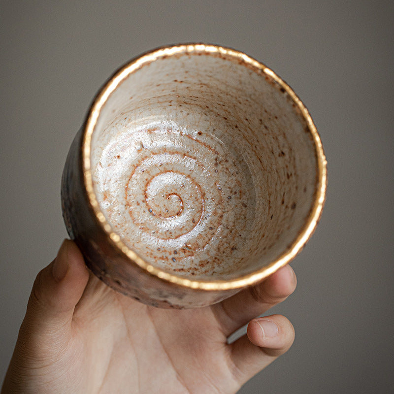 Thangka Dahei Tianwabi Sabi Master Cup Coarse Pottery Shino Yakuza Teacup Personal Special Chinese Tea Cup Jiujue Tang Hand-painted