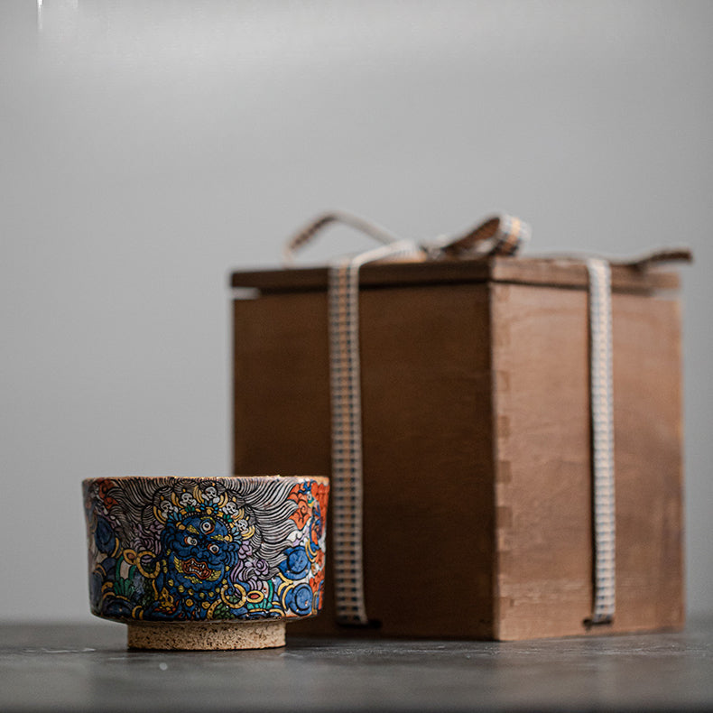 Thangka Dahei Tianwabi Sabi Master Cup Coarse Pottery Shino Yakuza Teacup Personal Special Chinese Tea Cup Jiujue Tang Hand-painted