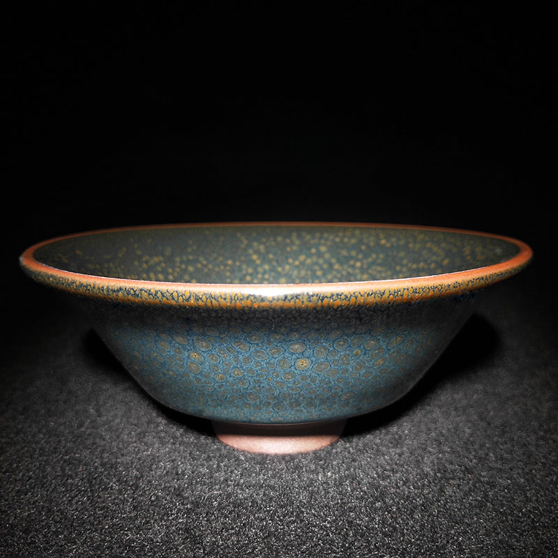 Chen Dapeng, a purely handmade work by Master Guo, Jianzhan partridge spot, green glaze pearl spot, contact customer service before shooting.
