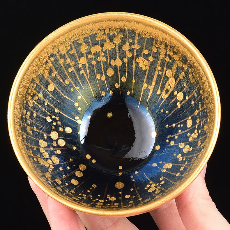 Meteor Oil Drop Jianzhan Master Cup Teacup Household High-end New Product Jinzhan Teacup Gilt Jianzhan Teacup
