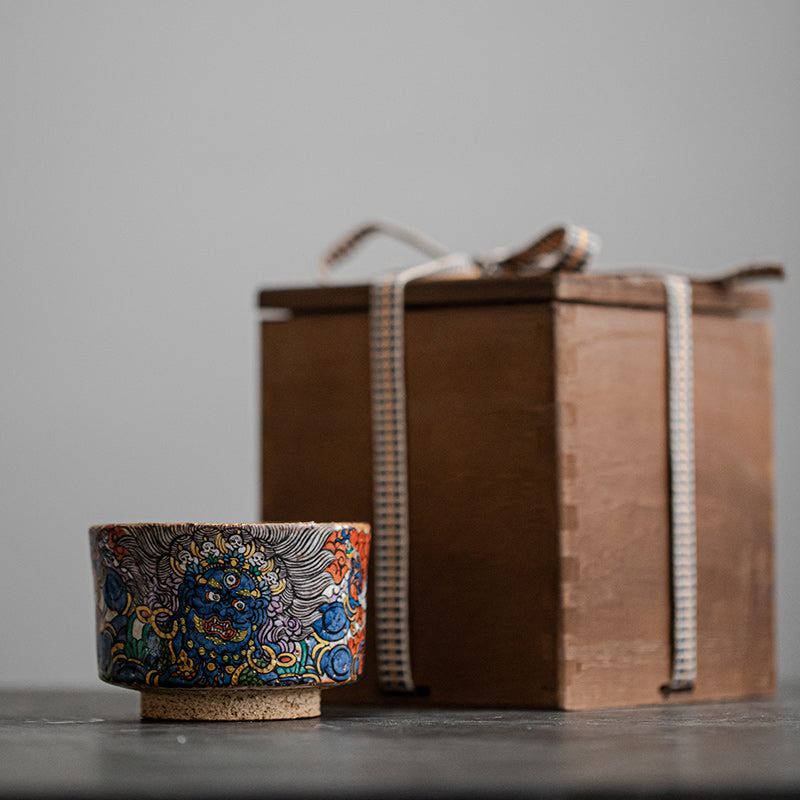 Thangka Dahei Tianwabi Sabi Master Cup Coarse Pottery Shino Yakuza Teacup Personal Special Chinese Tea Cup Jiujue Tang Hand-painted