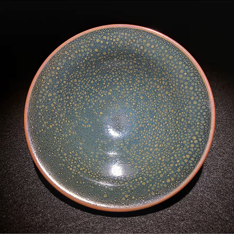 Chen Dapeng, a purely handmade work by Master Guo, Jianzhan partridge spot, green glaze pearl spot, contact customer service before shooting.
