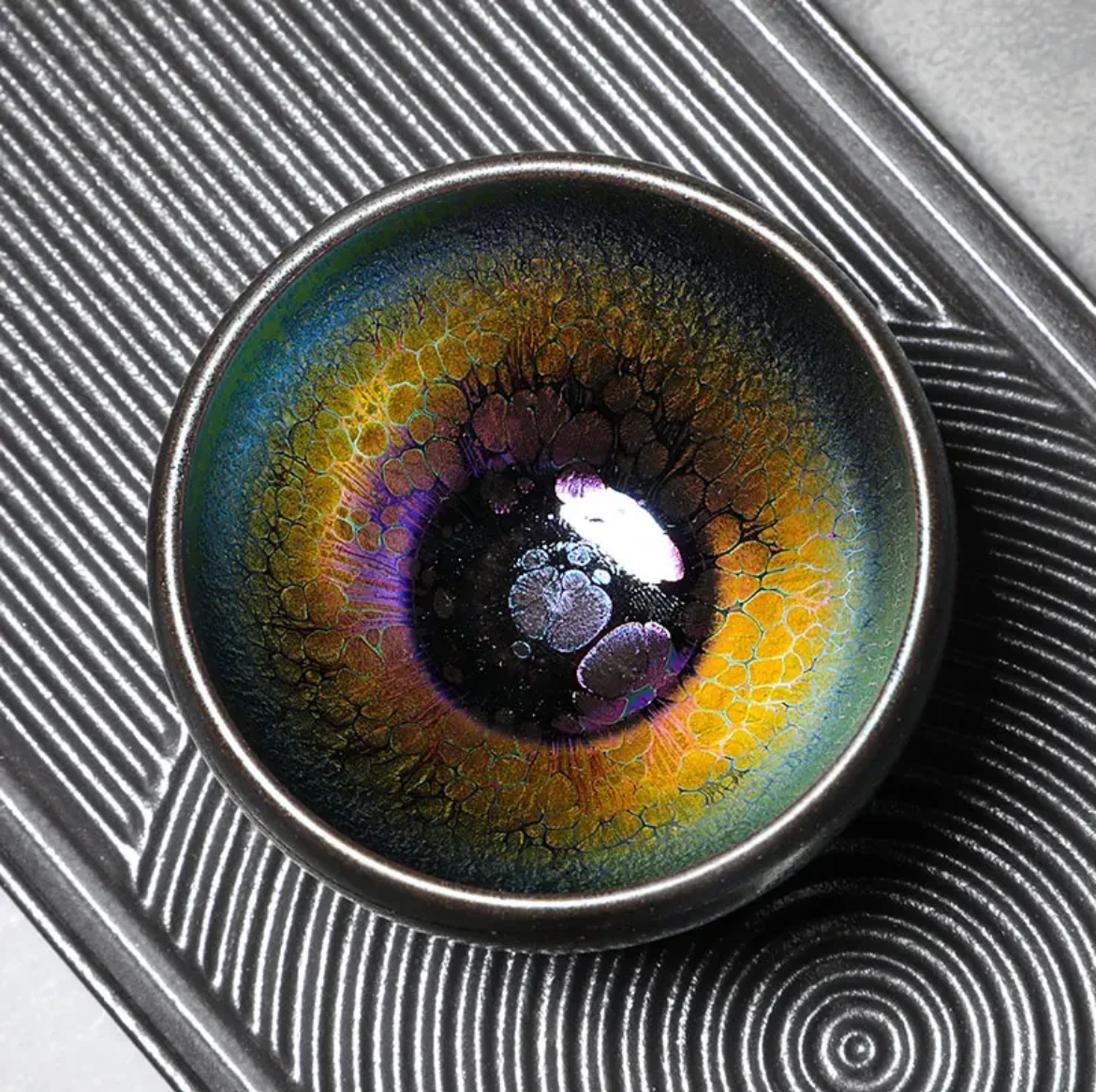 Colorful oil droplets