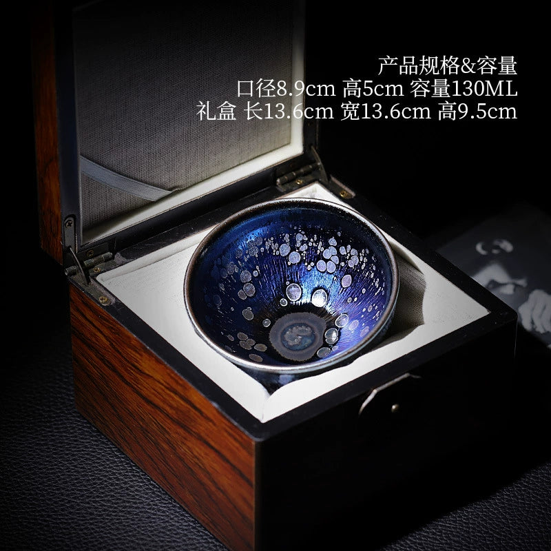 Jianyang Jianzhan raw ore iron tire famous pure handmade colorful demon concubine bundle cup master cup tea set single cup