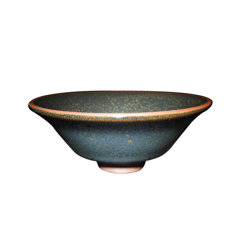 Chen Dapeng, a purely handmade work by Master Guo, Jianzhan partridge spot, green glaze pearl spot, contact customer service before shooting.