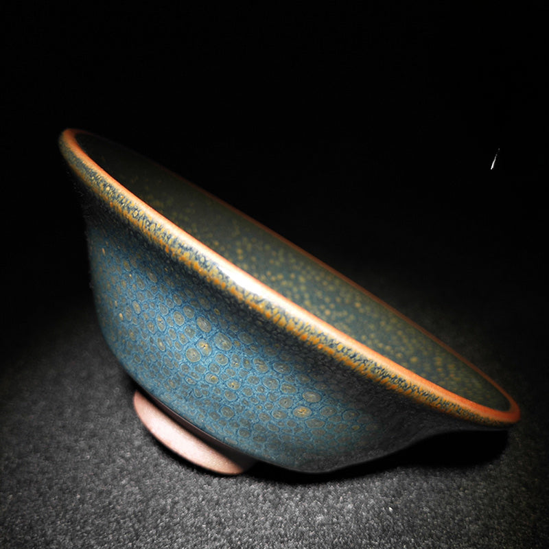 Chen Dapeng, a purely handmade work by Master Guo, Jianzhan partridge spot, green glaze pearl spot, contact customer service before shooting.