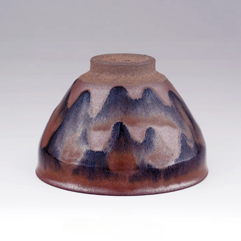 Pure handmade glazed tears Jianzhan teacup thousand miles of Jiangshan picture Jianyang iron tire teacup master cup kiln change gold silk blue peacock