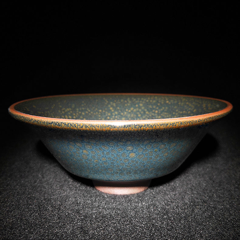 Chen Dapeng, a purely handmade work by Master Guo, Jianzhan partridge spot, green glaze pearl spot, contact customer service before shooting.