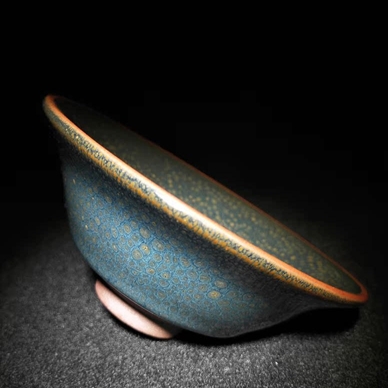 Chen Dapeng, a purely handmade work by Master Guo, Jianzhan partridge spot, green glaze pearl spot, contact customer service before shooting.