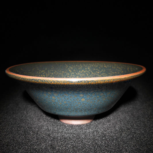 Chen Dapeng, a purely handmade work by Master Guo, Jianzhan partridge spot, green glaze pearl spot, contact customer service before shooting.