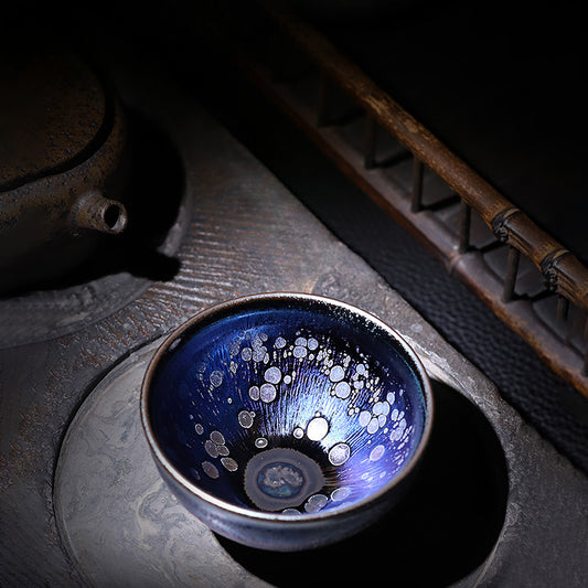 Jianyang Jianzhan raw ore iron tire famous pure handmade colorful demon concubine bundle cup master cup tea set single cup