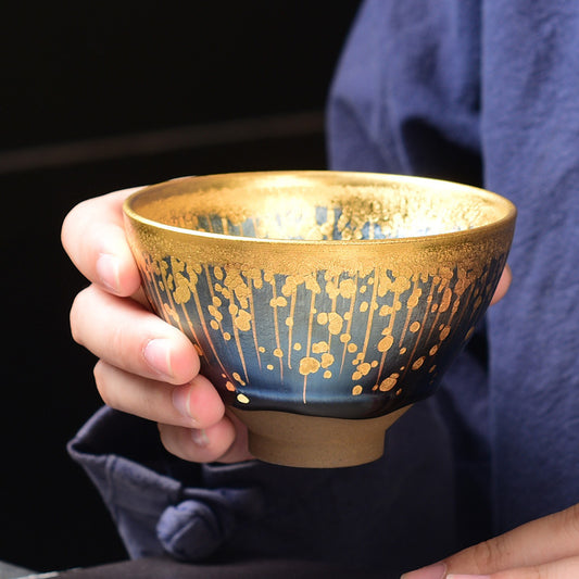 Meteor Oil Drop Jianzhan Master Cup Teacup Household High-end New Product Jinzhan Teacup Gilt Jianzhan Teacup