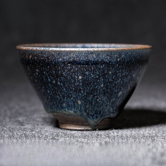 Wu Xingqian Jianzhan Jiuduan Qian Gongchai Burning Tea Set Master Cup Raw Ore Glaze Oil Drop Rabbit Hao Yaobian Chai Kiln Handmade