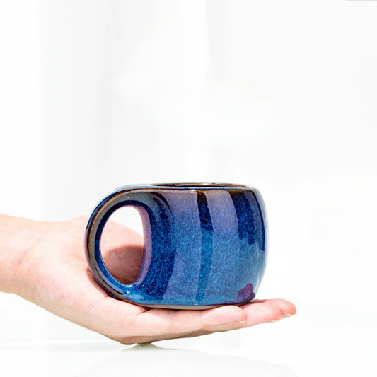 Jianyao Jianzhan Yu Xuan teacher hand-made back blue mug tea set, Jianzhan master cup tea set